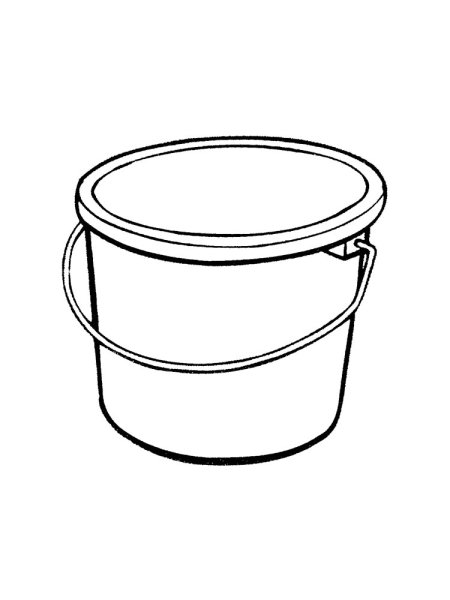 Ведро раскраска для детей