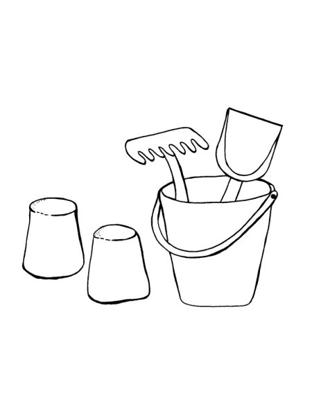 Ведро с водой раскраска