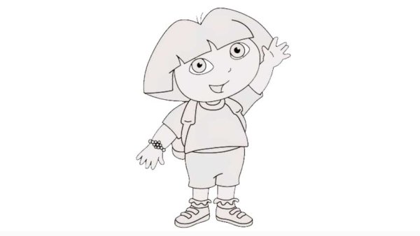 Дора рисунки карандашом поэтапно