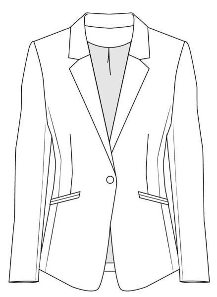Эскиз пиджака женского