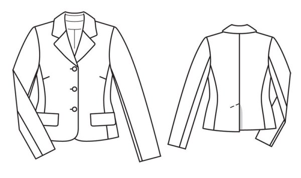 Эскиз пиджака женского