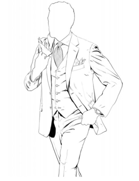 Мужчина в пиджаке рисунок