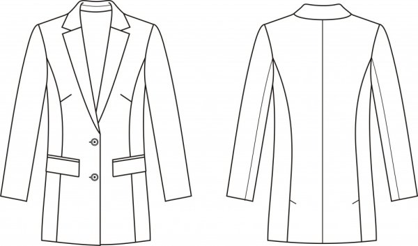 Технический эскиз жакета