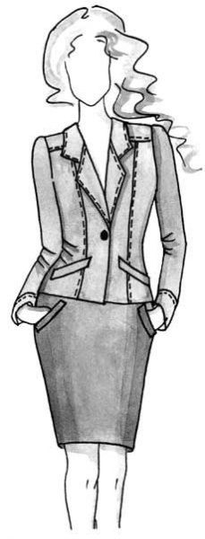 Эскиз делового костюма