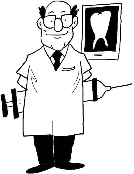 Раскраска стоматолог для детей