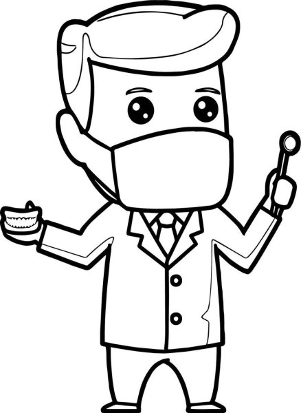 Раскраска стоматолог
