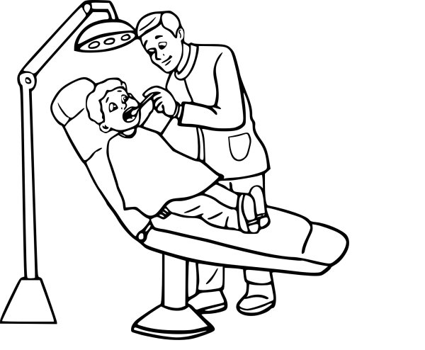 Раскраски зубки для детей