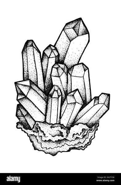 Кристалл рисунок карандашом