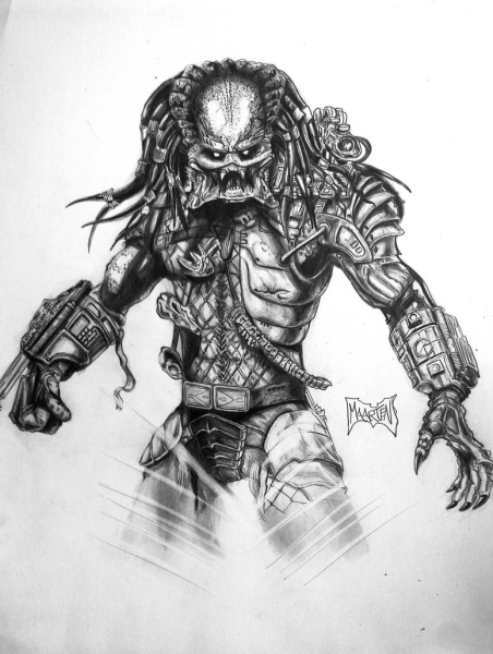 Хищник рисунок карандашом