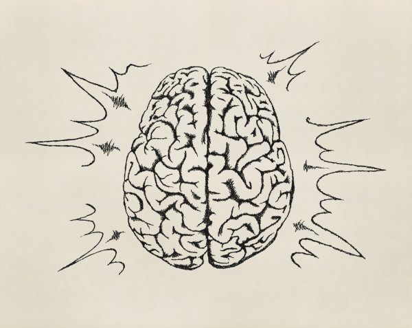 Мозг тату эскиз