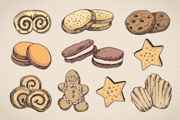 Раскраска печенье