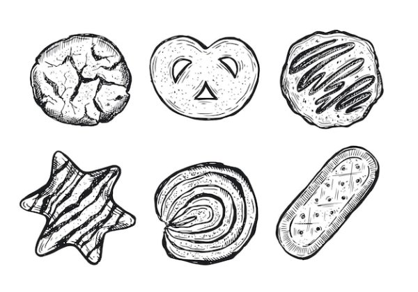 Печенье рисунок вектор