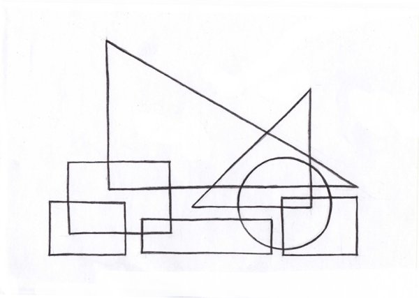 Композиция из простых геометрических фигур