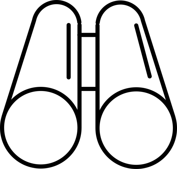 Бинокль схематично