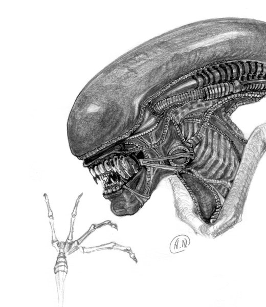 Рисунок карандашом просто на тему чужой