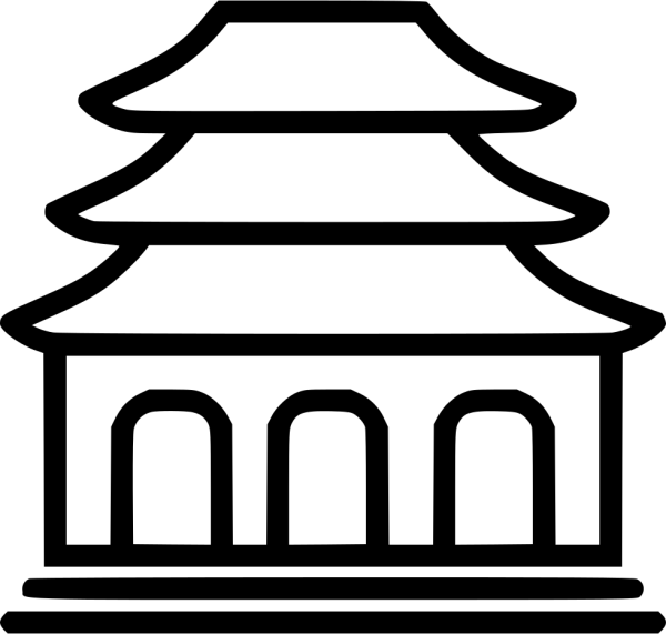 Рисование буддийского храма