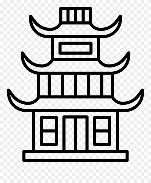 Китайский домик раскраска