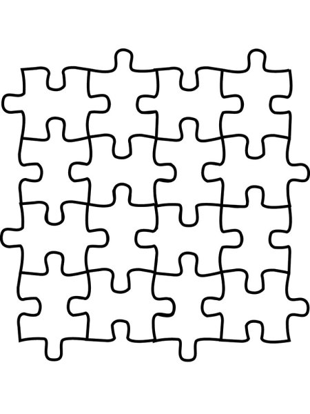 Трафарет "пазл"