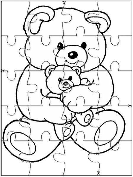 Пазл раскраска для детей