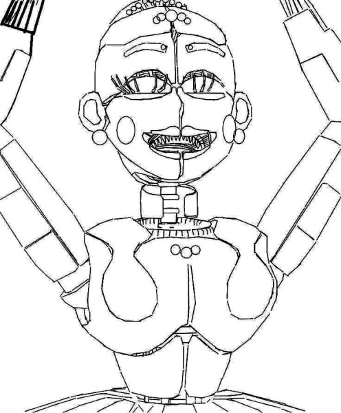 Раскраски ФНАФ 5 Балора