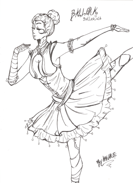 ФНАФ балерина раскраска