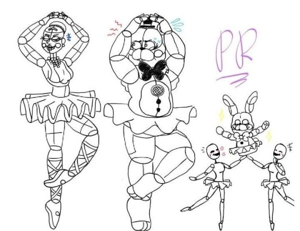 Раскраски АНИМАТРОНИКИ фантайм Фредди