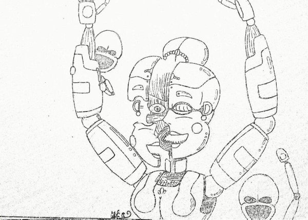 Раскраска ФНАФ 5