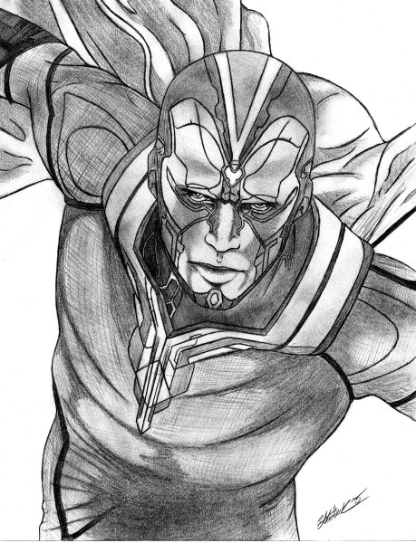 Чёрная пантера Марвел для срисовки