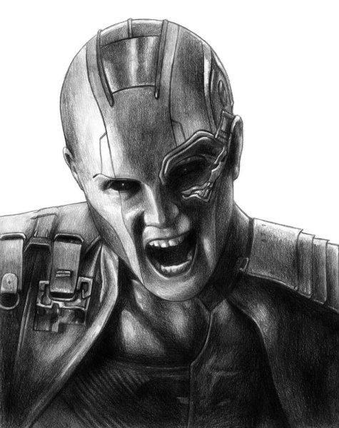 Чёрная пантера Марвел для срисовки