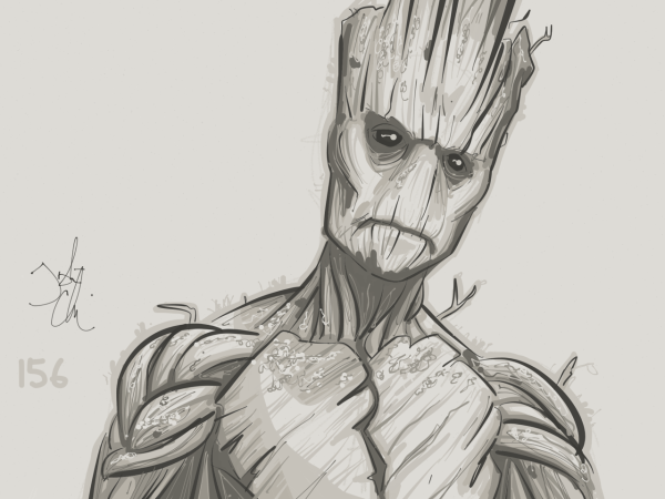 Марвел карандашом