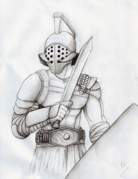 Гладиатор карандашом