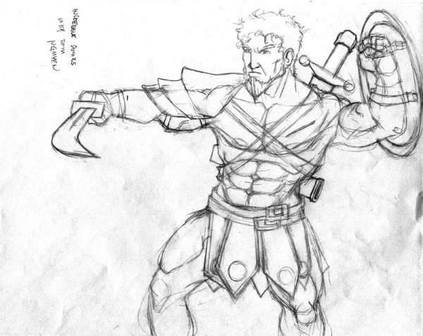 Гладиатор карандашом