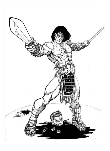 Гладиатор карандашом