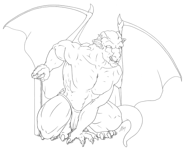 Гаргульи тату эскизы