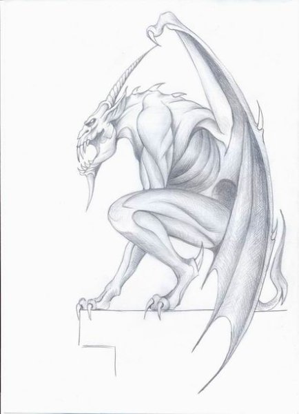 Горгулья нарисовать