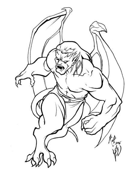 Горгулья карандашом