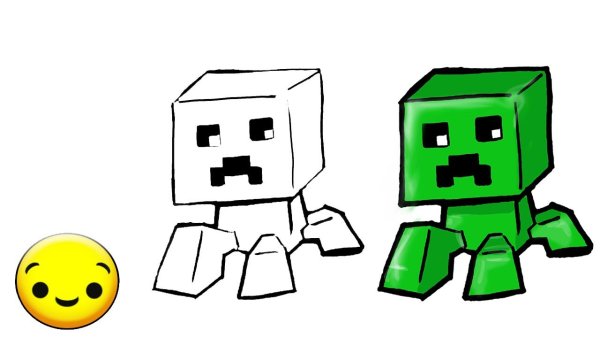 Нарисовать КРИПЕРА В МАЙНКРАФТЕ