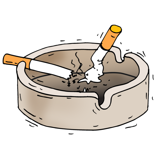 Пепельница карандашом