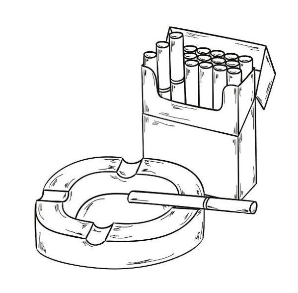 Нарисовать пепельницу