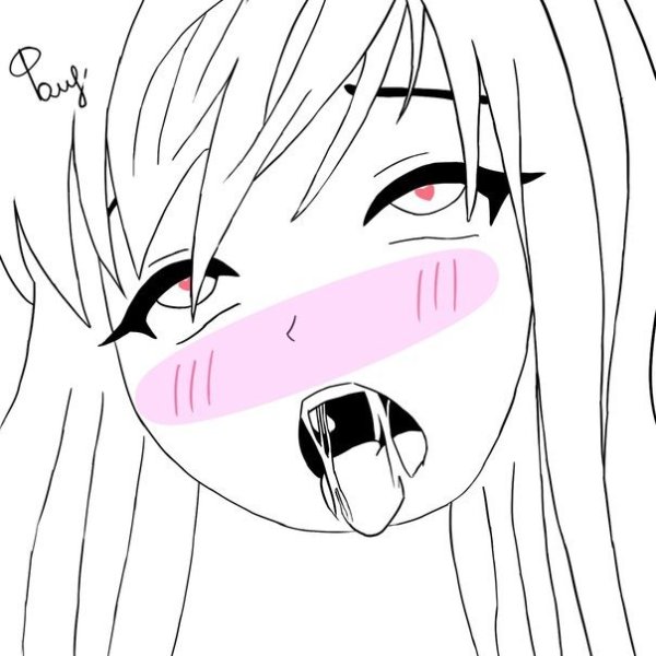 Ахегао рисунок легкий