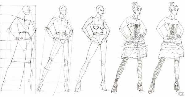 Уроки рисования одежды для дизайнеров