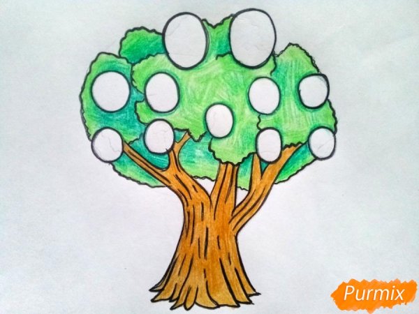 Генеалогическое дерево семьи снизу вверх