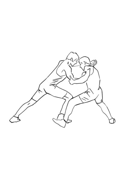 Раскраска борцы