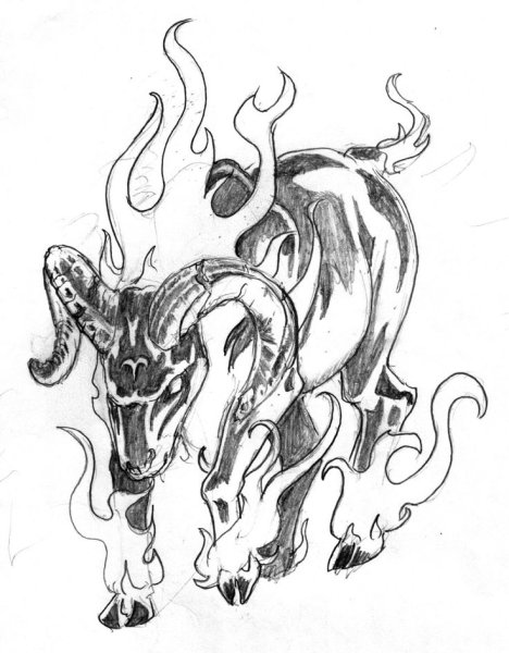 Тату Овен эскизы