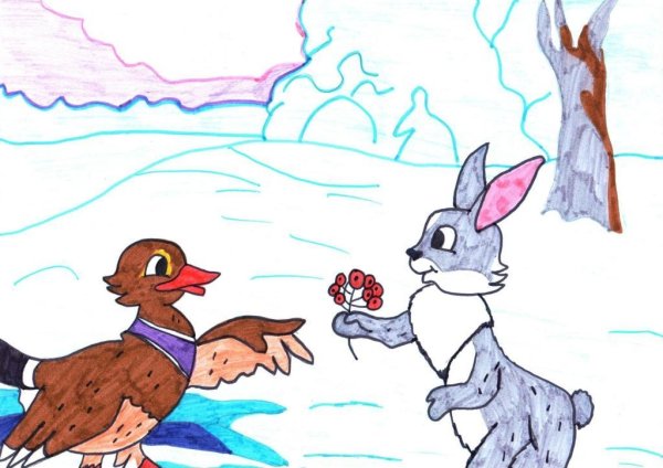 Д Н мамин Сибиряк серая шейка рисунок карандашом