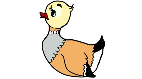 Утка для срисовки