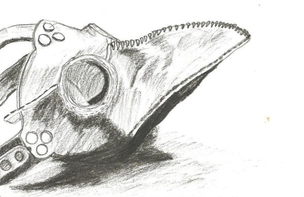 Маска чумного доктора нарисовать