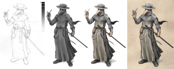 Костюм чумного доктора средневековья