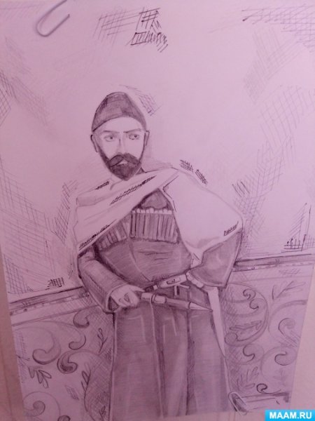 Коста Хетагуров портрет карандашом