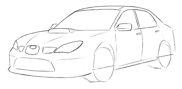 Раскраска Субару Импреза